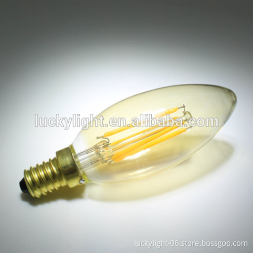 Factory wholesale led filament candle bulb 3.5W 110-130V/ 220-240V